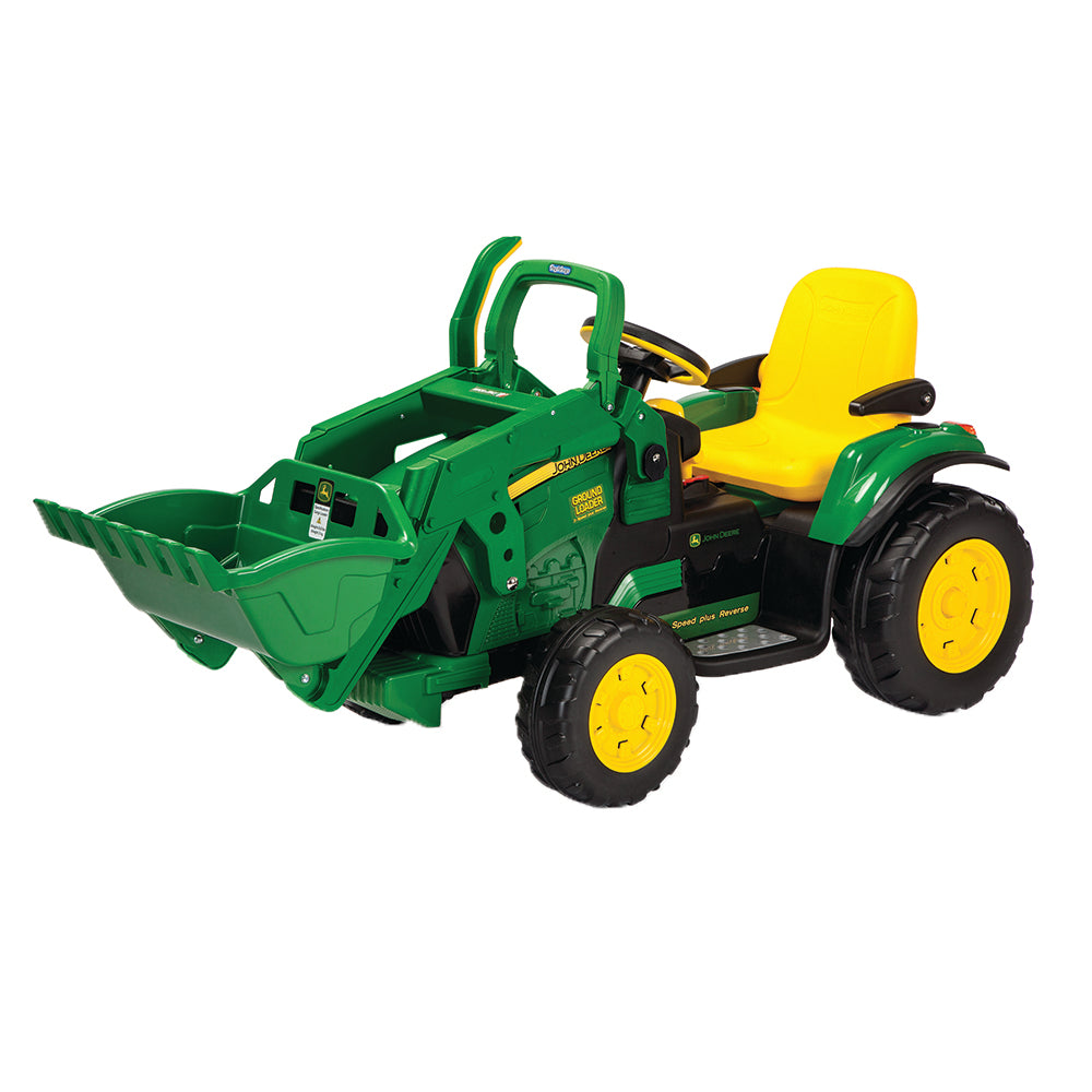 Tractor electric Peg Perego JD Ground Loader, 12V, 3 ani +, Verde / Galben