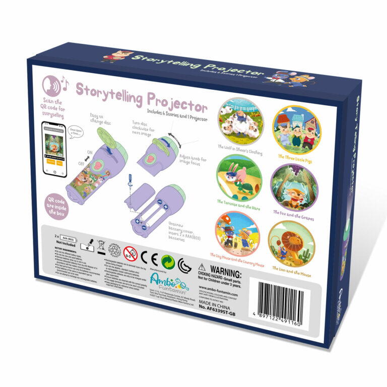 Set proiector tip lanterna cu 6 fabule