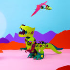 Clixo® joc magnetic de construit - Aventuri cu dinozauri (36 piese)