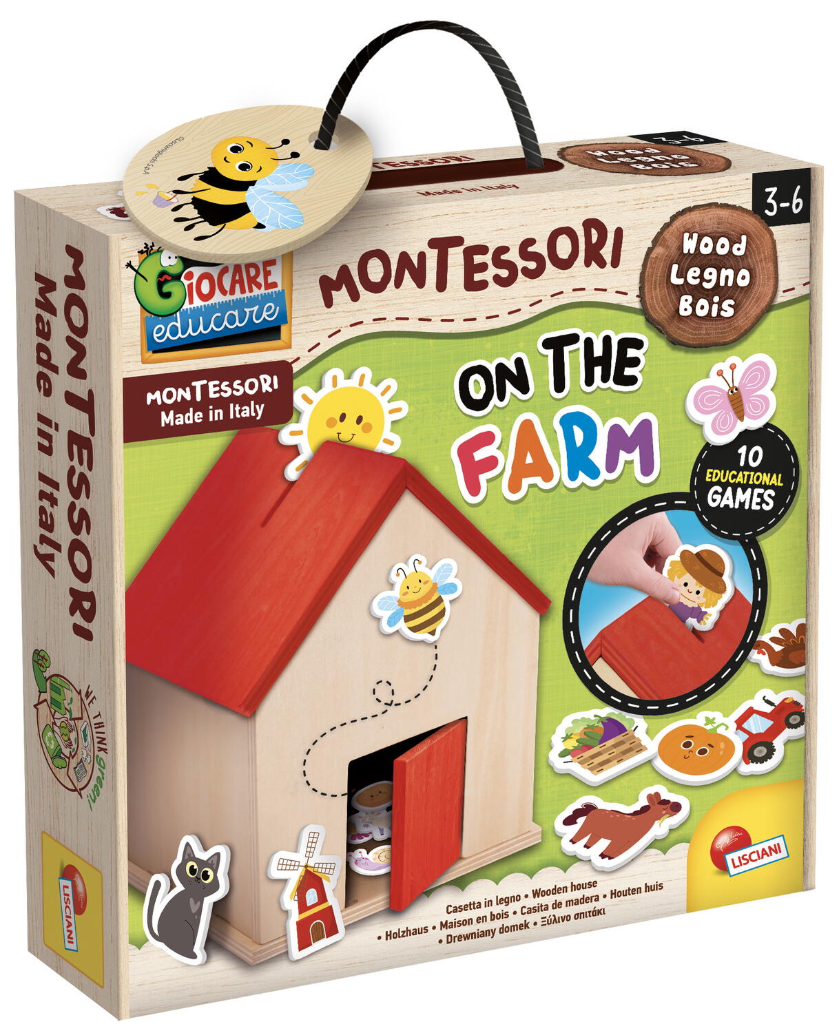 Joc Montessori din lemn - La ferma