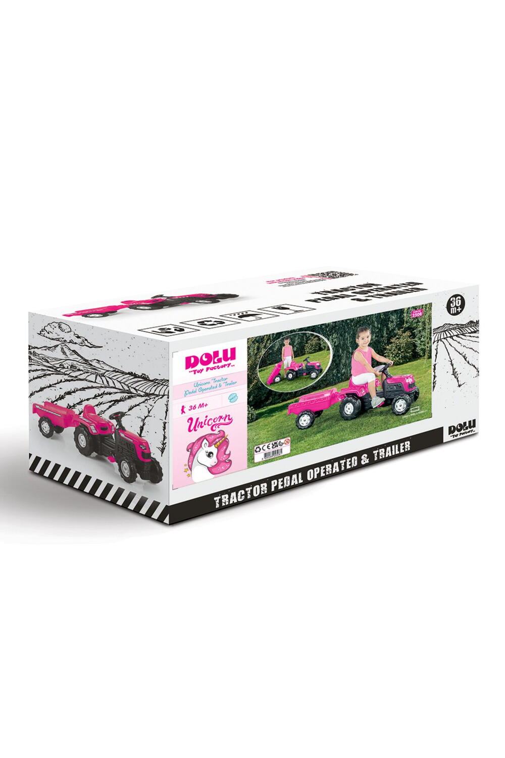 Tractor cu pedale si remorca - Unicorn