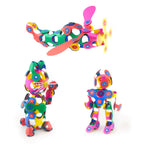 Clixo® joc magnetic de construit - Super Curcubeu (60 piese)