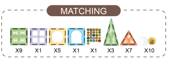 Joc magnetic  Diamond - 36 piese (7.5 cm)