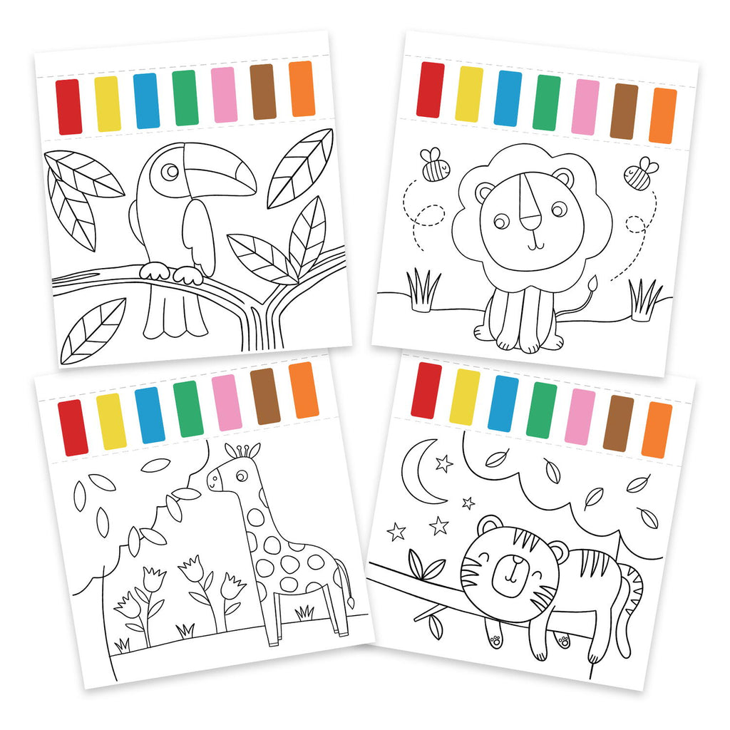 Water Painting: Carte de colorat Animalute