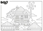 Puzzle de colorat - Bluey si ora de povesti (24 piese)