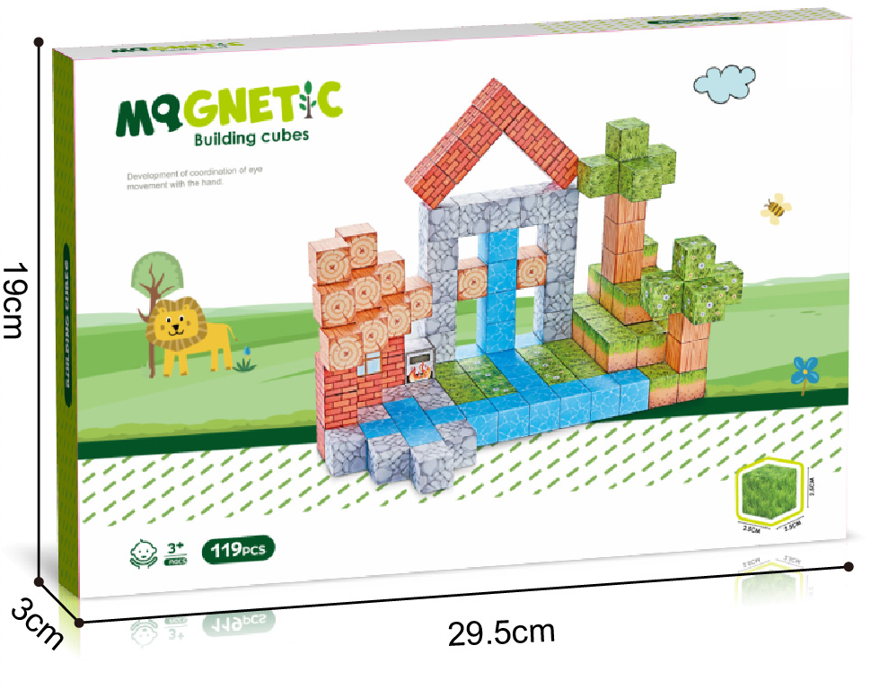 Cuburi magnetice - In natura 119 piese (2 cm)