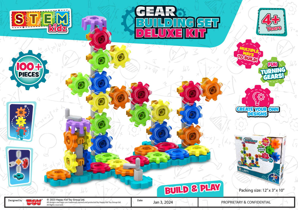 Set de constructie cu rotite Deluxe (100 piese)