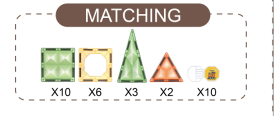 Joc magnetic  Diamond - 31 piese (7.5 cm)