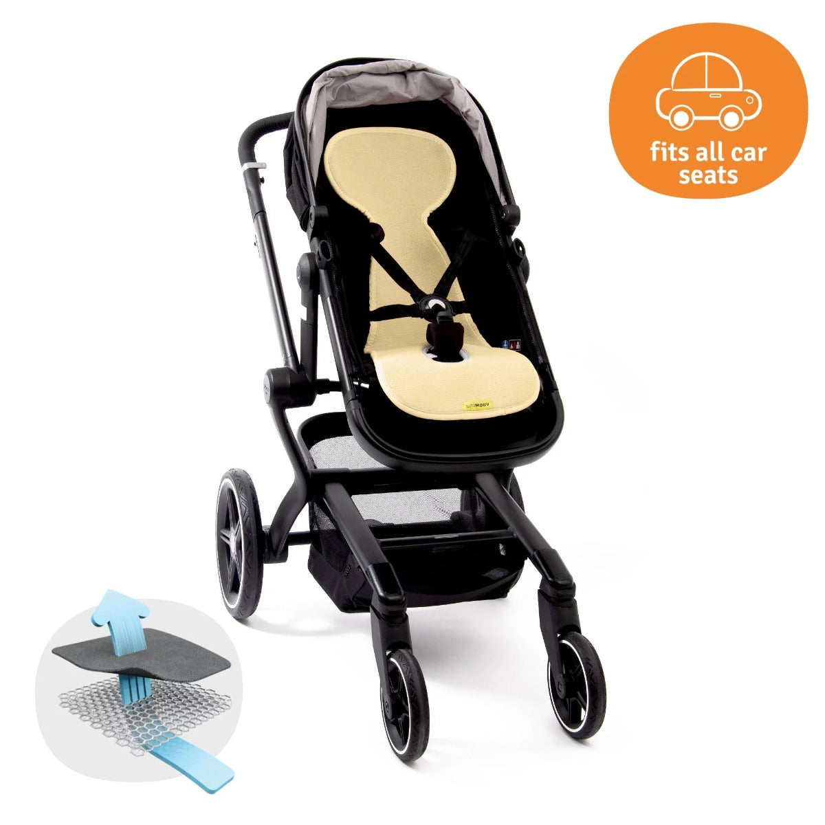 Anti-Sweat Pram Liner BBC Organic Vanilla