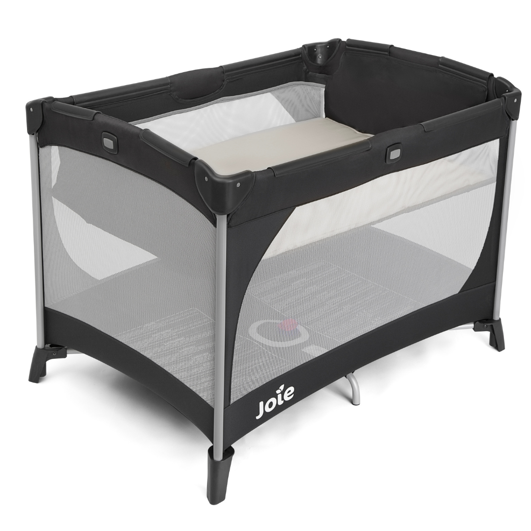 Joie - Patut pliant cu 2 niveluri Allura 120 cm, Black Ink