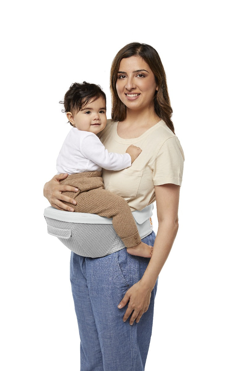 Marsupiu Alta Hip Ergobaby, 4 luni - 4 ani , 5.5-20.4 kg, Pearl Grey