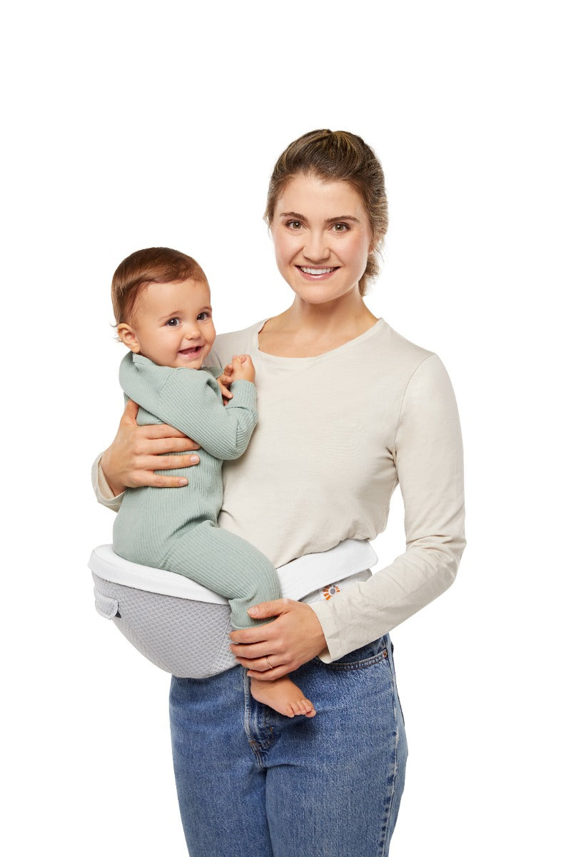 Marsupiu Alta Hip Ergobaby, 4 luni - 4 ani , 5.5-20.4 kg, Pearl Grey
