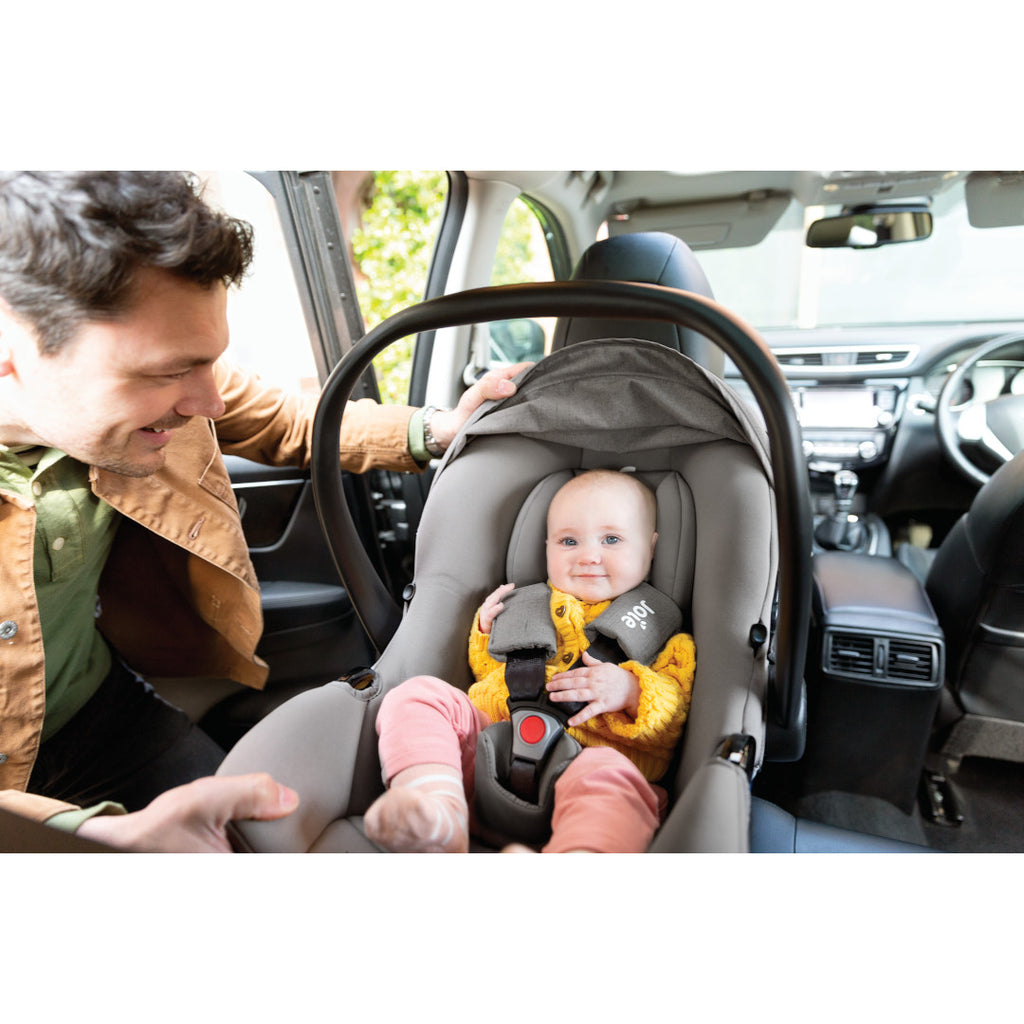 Joie - Scoica auto i-Snug 2 cu tetiera reglabila, 40-75 cm, Pebble, testata ADAC si certificata R129