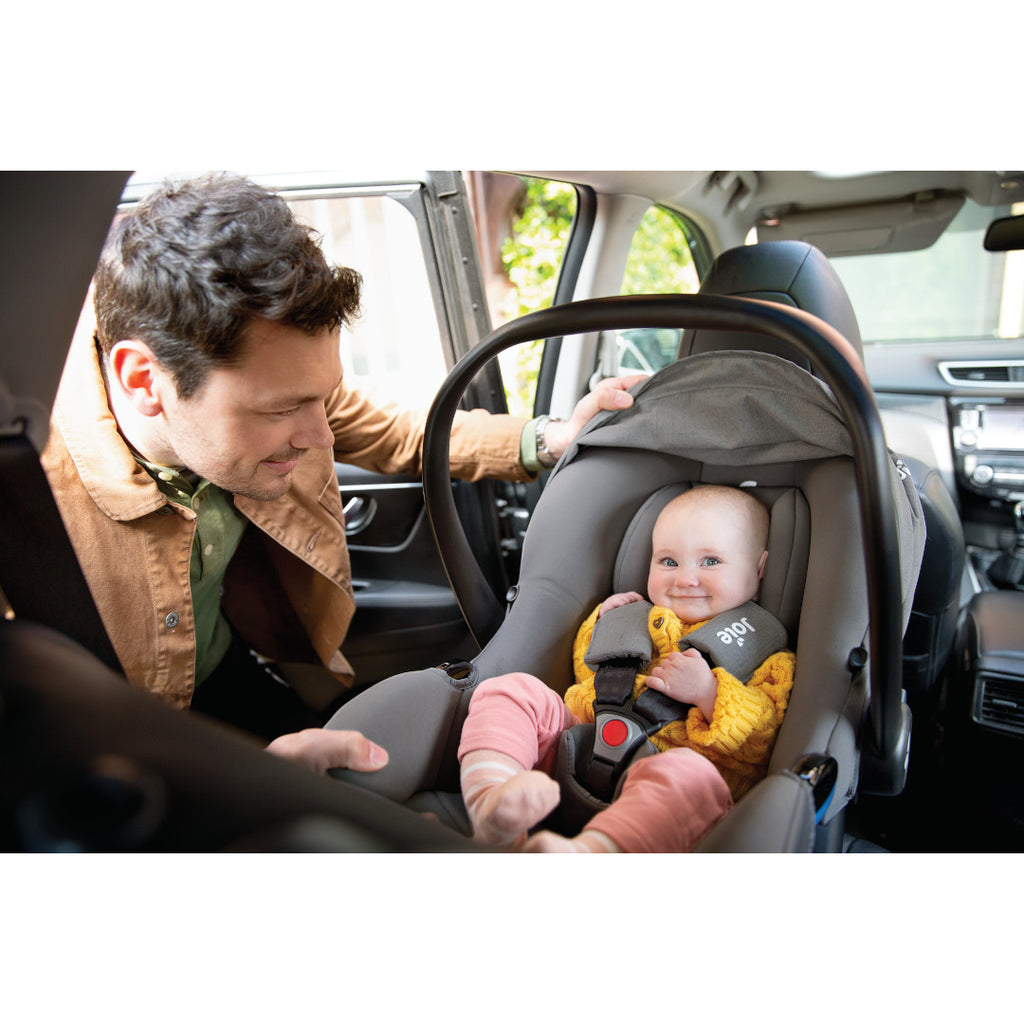 Joie - Scoica auto i-Snug 2 cu tetiera reglabila, 40-75 cm, Pebble, testata ADAC si certificata R129