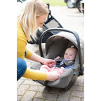 Joie - Scoica auto i-Snug 2 cu tetiera reglabila, 40-75 cm, Pebble, testata ADAC si certificata R129