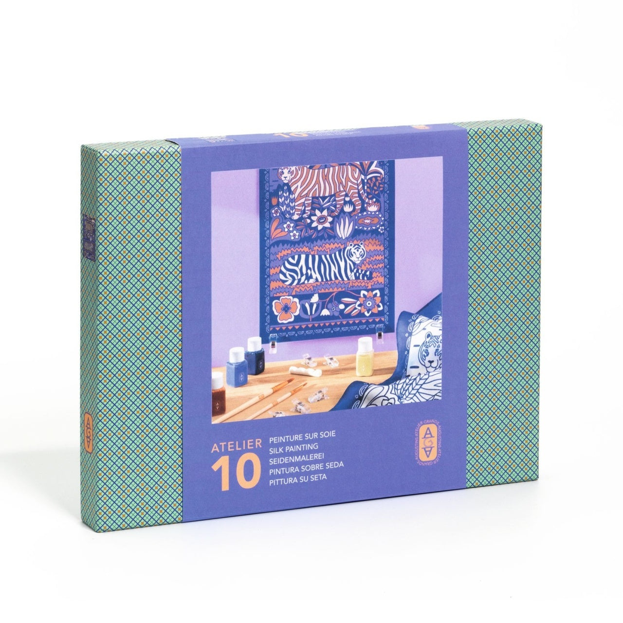 Atelier creativ 10 pentru adulti Pictura pe matase, Djeco