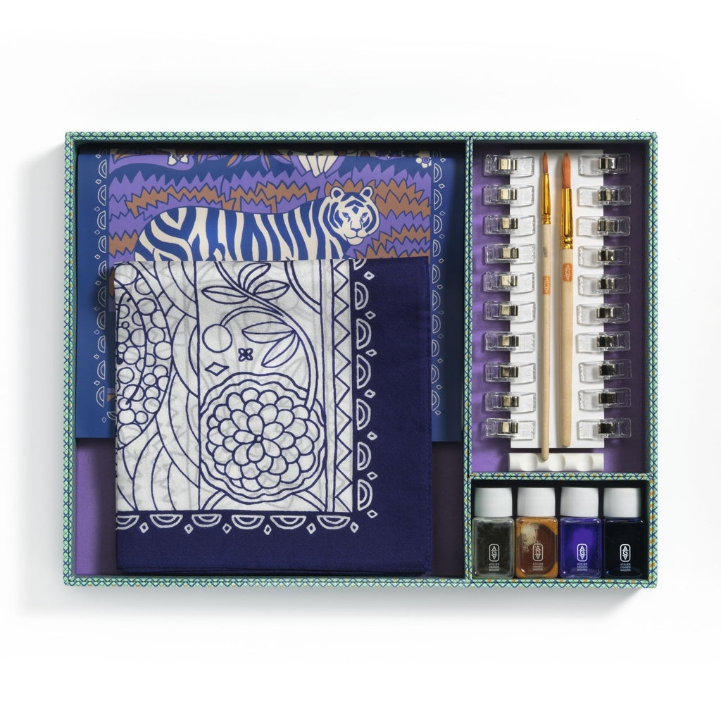 Atelier creativ 10 pentru adulti Pictura pe matase, Djeco