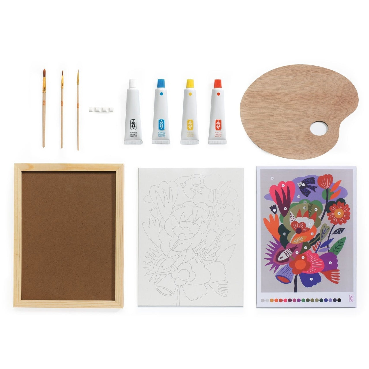 Atelier creativ 23 pentru adulti Pictura Flori, Djeco