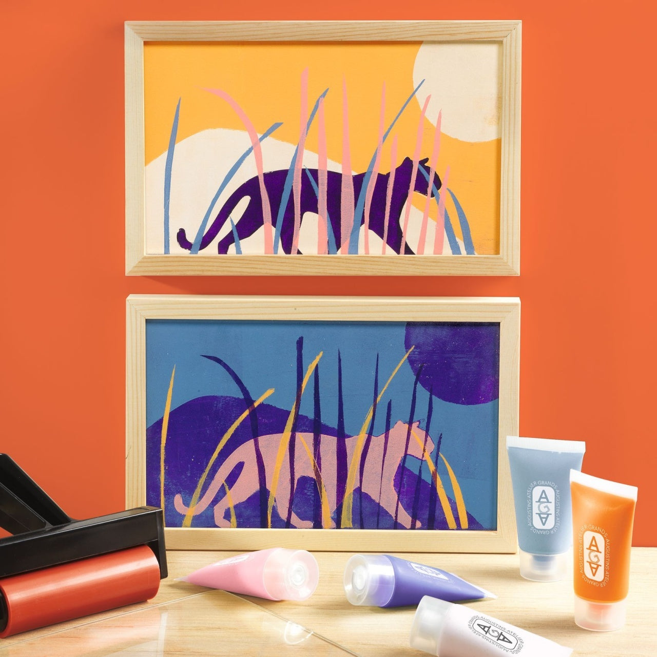Atelier creativ 47 pentru adulti Imprimare pe gel, Djeco