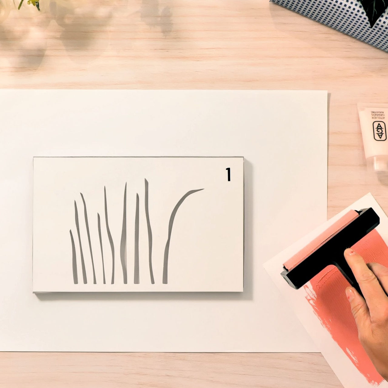 Atelier creativ 47 pentru adulti Imprimare pe gel, Djeco