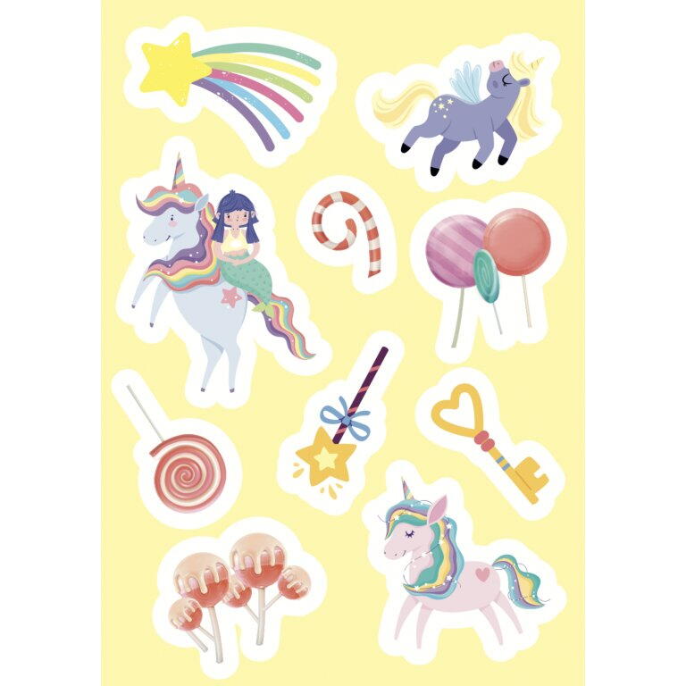 Carte de activitati cu abtibilduri - Unicorni magici