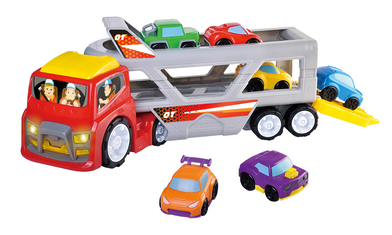 Jucarie interactiva - Camion cu platforma auto