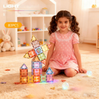 Joc magnetic Diamond cu lumini  - 83 piese (7.5 cm)