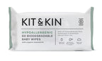 Kit and Kin Servetele Umede Biodegradabile 60 buc, 99% apa, potrivite de la nastere 0 luni+