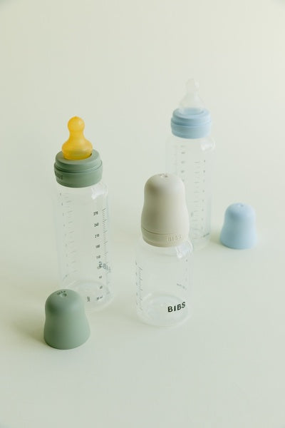 BIBS - Set complet biberon anticolici PP fara BPA, 270 ml, Latex, Ivory