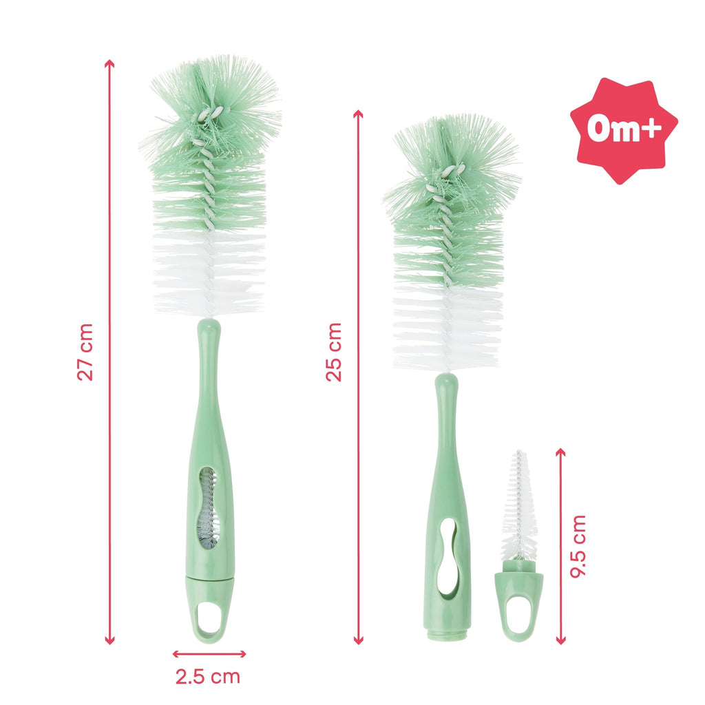 Badabulle - Perie de biberoane 2 in 1 verde