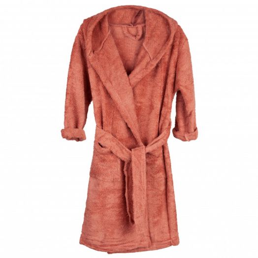 Halat de Baie Frotir din Bambus pentru Copii 8-10 ani Apricot Blush