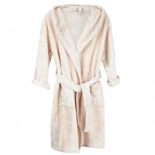 Halat de Baie Frotir din Bambus pentru Copii 8-10 ani Frosted Almond