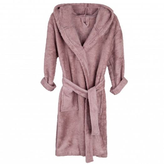 Bamboo Terry Bathrobe for Children 8-10 years Mellow Mauve