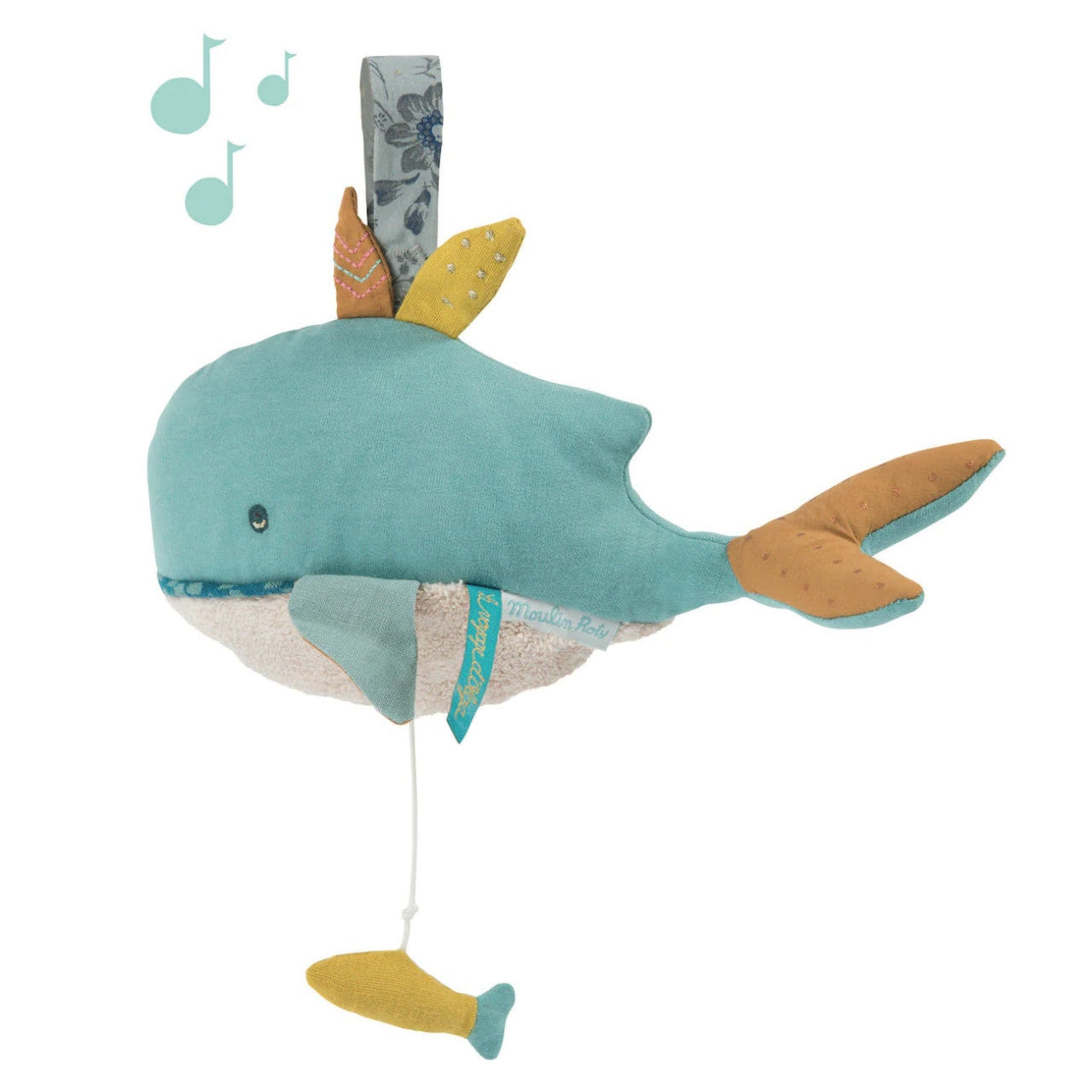Balena Josephine jucarie muzicala textil pentru bebe, Moulin Roty