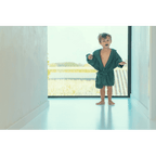 Halat de Baie Frotir din Bambus pentru Copii 2-4 ani Aspen Green