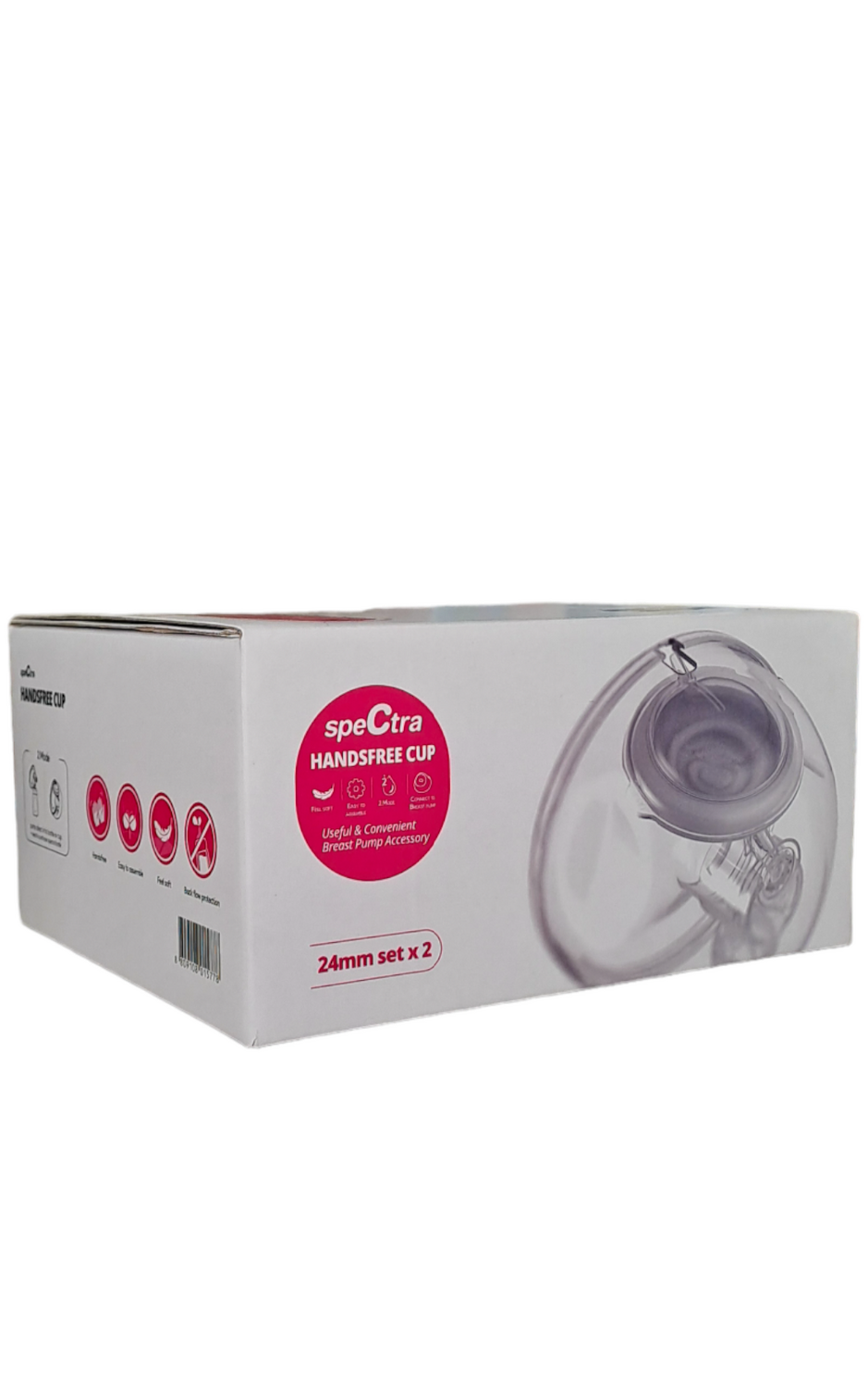 SPECTRA Set Cupe Hands Free 24 mm din plastic PP si silicon, DEHP, pentru pompare mainile libere