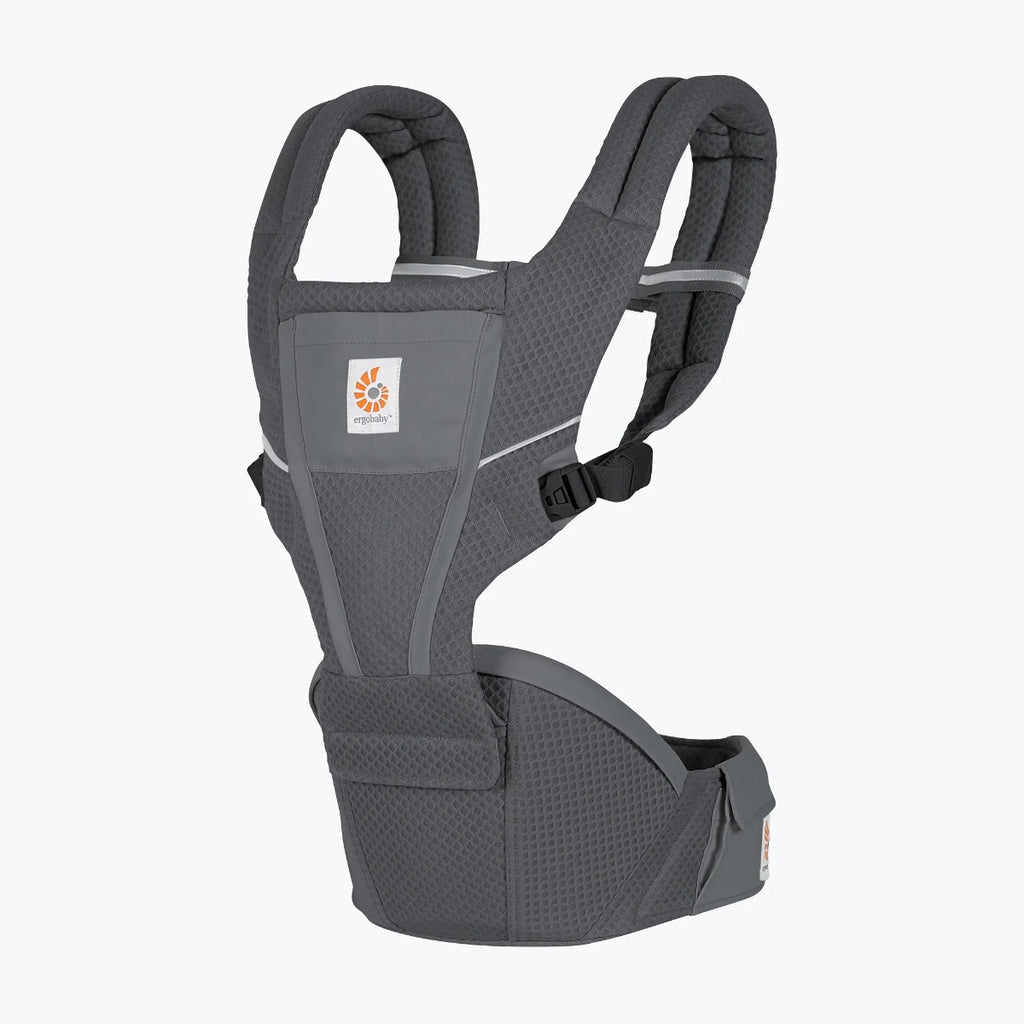 Ergobaby Marsupiu Alta Hip 4 luni - 4 ani 5.5-20.4 kg Graphite Grey certificat IHDI cu plasa SoftFlex