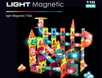 Labirintul meu magnetic cu lumini - 110 piese (7.5 cm)