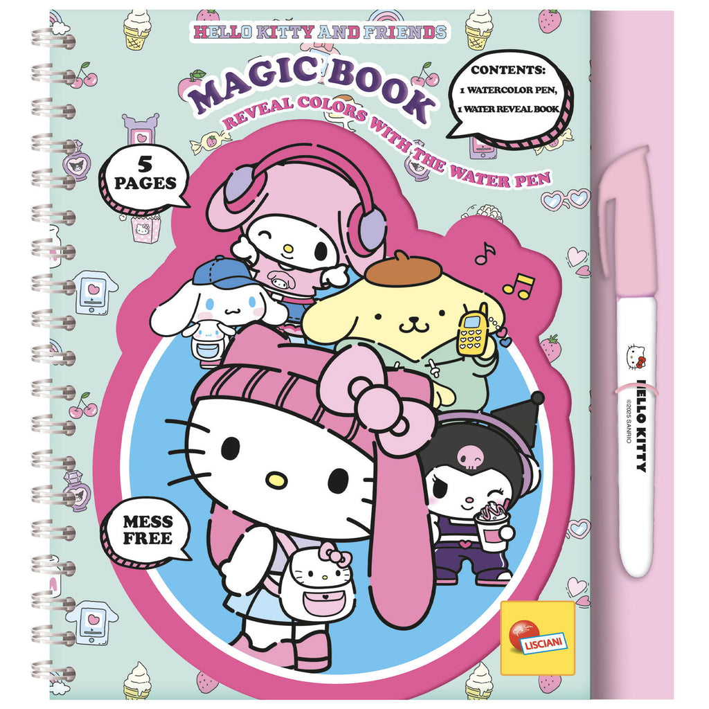 Waterbook: Carte de colorat cu apa - Hello Kitty & prietenii