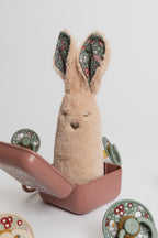 BIBS X Liberty Bundle - Set cutie cadou cu bavetica, cutie de suzeta, clip suzeta si jucarie multisenzoriala