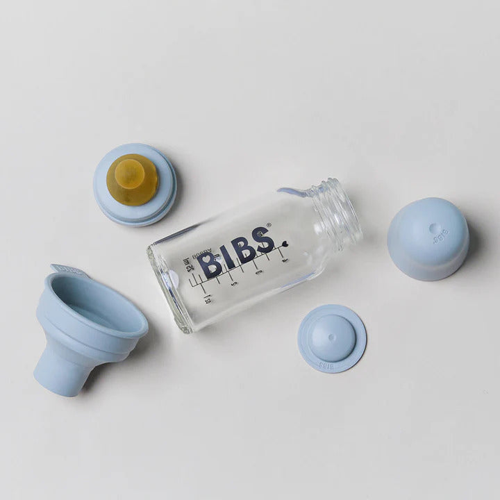 BIBS - Set complet biberon din sticla anticolici, 110 ml, Iron