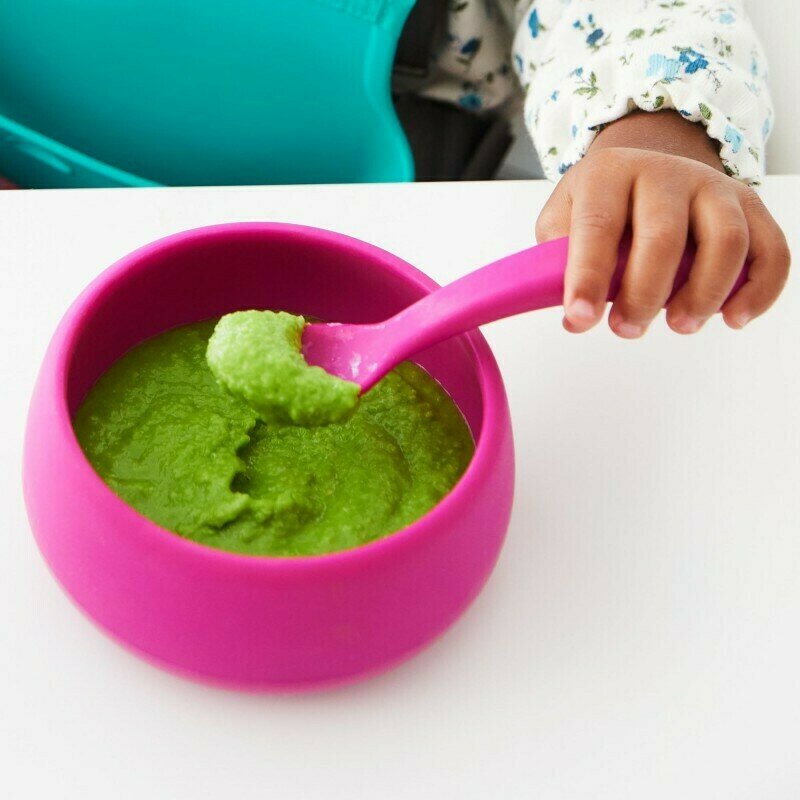 Pink Silicone Bowl