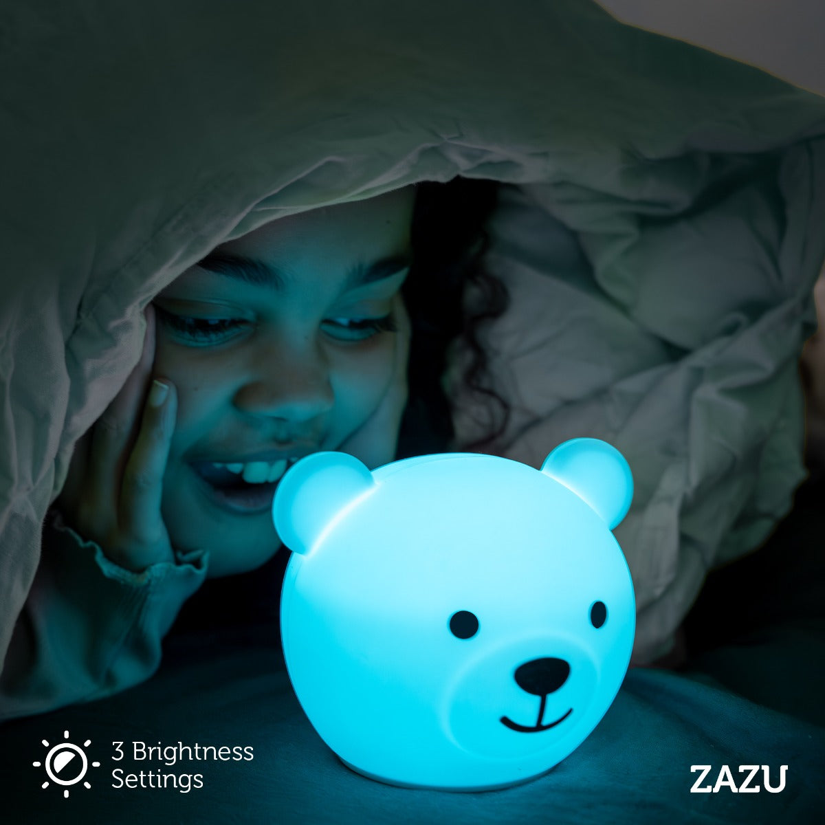 Bor the Bear multicolor night light, Zazu Kids