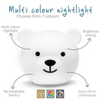 Lampa de veghe multicolora Bor the Bear , Zazu Kids