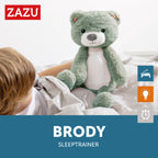Zazu Kids Brody the Bear Musical Sleep Trainer with Light, Taupe