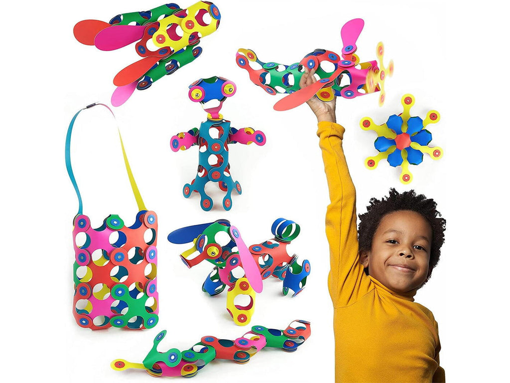 Clixo® joc magnetic de construit - Curcubeu (42 piese)