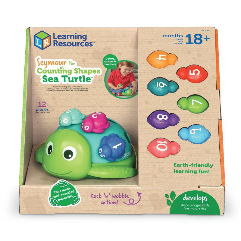Learning Resources Set sortat si numarat Broscuta testoasa Seymour 18 luni+ plastic reciclabil
