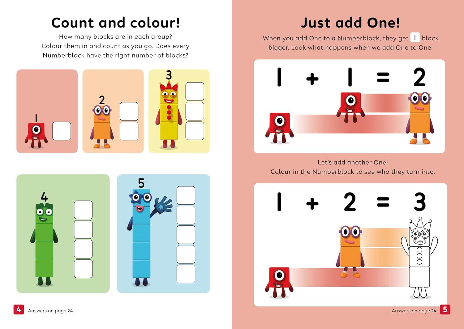Carte cu activitati Numberblocks - Adunari si scaderi