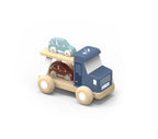 Speedy Monkey Camion transportor din lemn certificat FSC pentru copii peste 2 ani cu 2 masinute