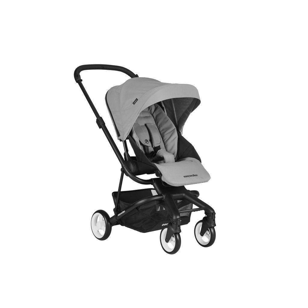 Charley Cloud Grey Stroller with Black Wheels